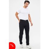 Polviton Erkek Keten Pantolon Slim Fit Siyah 106