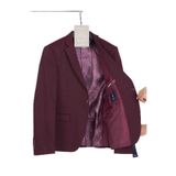 Poly Erkek Bordo Likralı Pamuklu Slim Fit Spor Blazer Ceket (Büyük Beden - Battal) Bordo 62