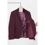 Poly Erkek Bordo Likralı Pamuklu Slim Fit Spor Blazer Ceket (Büyük Beden - Battal) Bordo 64