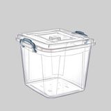 Poly Time Multibox Şeffaf Kilitli Mutfak Eşya Gıda Saklama Düzenleme Kabı Kutusu - Kare - 35 Litre
