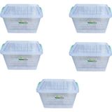 Poly Time Polytime Şeffaf Kilitli Eşya Gıda Saklama Düzenleme Kabı Kutusu - Dikdörtgen - 0,75 Litre - 5 Adet