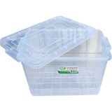 Poly Time Polytime Şeffaf Kilitli Mutfak Eşya Gıda Saklama Düzenleme Kabı Kutusu - Kare - 4 Litre