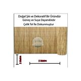 Polybotum Doğal Kamış Hasır Çit 3 M X 5M Doğal Bahçe Çiti - Gölgelik Hasır