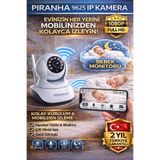POLYBOTUM Piranha 9625 WiFi IP Kamera 1080P Güvenlik Kamerası Gece Görüşlü Bebek İzleme Kamera