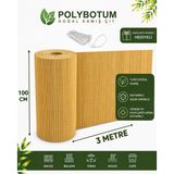 Polybotum Premium Doğal Kamış Hasır Balkon Çiti 100X300 Cm | Sık Dokuma | Dayanıklı | Bahçe, Teras Ve Balkon İçin Dekoratif Gizlilik Çiti