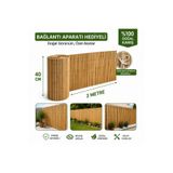 POLYBOTUM Premium Doğal Kamış Hasır Balkon Çiti 40x300 cm | Sık Dokuma | Dayanıklı | Bahçe, Teras v