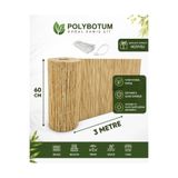 POLYBOTUM Premium Doğal Kamış Hasır Balkon Çiti 60x300 cm | Sık Dokuma | Dayanıklı | Bahçe, Teras v
