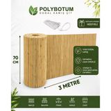 Polybotum Premium Doğal Kamış Hasır Balkon Çiti 70X300 Cm | Sık Dokuma | Dayanıklı | Bahçe, Teras Ve Balkon İçin Dekoratif Gizlilik Çiti