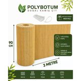 Polybotum Premium Doğal Kamış Hasır Balkon Çiti 90X300 Cm | Sık Dokuma | Dayanıklı | Bahçe, Teras Ve Balkon İçin Dekoratif Gizlilik Çiti