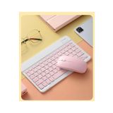 POLYBOTUM Qpart 5 Mini Taşınabilir Kablosuz Bluetooth Klavye Mouse Seti taşınabilir Ingilizce Q Klavye Pembe