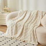 Polyester Battaniye(Plaid Beige,71" x 90" (180x230cm Twin XXL)) | Çok Renkli Çoklu Boyutlar: Ev, Seyahat, Dinlenme Salonu