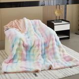 Polyester Battaniye(Rainbow,63" x 78" (160x200cm Twin)) | Çok Renkli Çoklu Boyutlar: Ev, Seyahat, Dinlenme Salonu