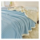 Polyester Battaniye(Sky Blue,200x230cm) | Çok Renkli 150x200-200x230 Cm Kanepe Yataklı Koltuk