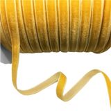 Polyester Kadife Kurdele(Ginger Yellow) | Çok Renkli Kullanım: Hediye Paketleme, Kendin Yap El Sanatları ve Ev Dekorasyonu için