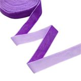Polyester Kadife Kurdeleler(Purple,15mm x 5yards) | Hediye Paketleme El Sanatları Çiçek Dekorasyonu için Çok Renkli Çoklu Boyutlar: