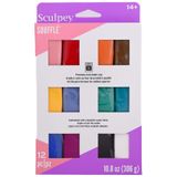 Polyform Sculpey Sufle Polimer Fırın-Bake Clay, 12 renk seti, Toksik Olmaz, 12 oz., Takı yapımı, tatil, DIY, karışık teknik ve daha fazlası için harika! Premium hafif fırın fırında kil.