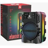Polygold KTS-1720 Rgb Işıklı 3’’inç Bluetooth Hoparlör Speaker - Siyah