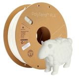Polymaker PolyTerra Mat PLA Filament 1.75mm Pamuk Beyaz - 3D Yazıcılar için 1kg Karton Makara