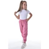 POLYMOOD Kız - Erkek Çocuk Pembe Kışlık İçi Polar Şardonlu 3 Iplik Eşofman Altı Jogger Pantolon