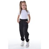 POLYMOOD Kız - Erkek Çocuk Siyah Kışlık Compact Penye İçi Polar Şardonlu 3 Iplik Eşofman Altı Jogger Pantolon