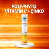 Polyphyto Vitamin C + Çinko 20'Li Efervesan Tablet Vitaminler - Portakal