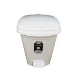 Polytime 12 Litre Basmalı Pedallı Çöp Kutusu Kovası / Çıkarılabilir İç Kovalı - Beyaz - 34X27x27 Cm.