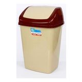 Polytime Klink Sallanır Kapak Çöp Kutusu / Plastik / Kiremit-Krem Renk / 5 Litre / 29x14x17 Cm.