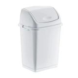 Polytime Magnum Klink Sallanır Kapak Ofis Banyo Mutfak Bahçe Çöp Kutusu Kovası / 20 Litre / Beyaz / 47X30x23 Cm.