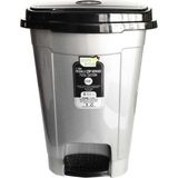 Polytime Pedallı Basmalı İç Kovalı Ofis, Banyo, Mutfak Plastik Çöp Kutusu Kovası - 32 Litre - Gri - 47x35x35 Cm.