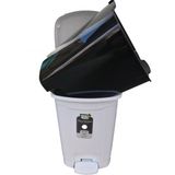 Polytime Pedallı Basmalı İç Kovalı Ofis, Banyo, Mutfak Plastik Çöp Kutusu Kovası - 6 Litre - Beyaz - 28x22x22 Cm.