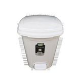 Polytime Plastik Beyaz Pedallı Basmalı Çöp Kutusu Kovası - 22 Litre-30x30x42 Cm. - Beyaz - İç Kovalı
