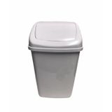Polytime Sallanır Kapak Ofis Banyo Mutfak Bahçe Çöp Kutusu Kovası / 35 Litre / Beyaz / 57x38x30 Cm.