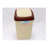 Polytime Sallanır Kapak Ofis Banyo Mutfak Bahçe Çöp Kutusu Kovası / 35 Litre / Krem / 57x38x30 Cm.