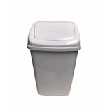 Polytime Sallanır Kapak Ofis Banyo Mutfak Bahçe Çöp Kutusu Kovası / 50 Litre/Beyaz / 68 x 41 x 33 Cm.