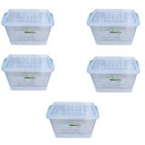 Polytime Seffaf Kilitli Esya Gida Saklama Duzenleme Kabi Kutusu - Dikdortgen - 0,75 Litre - 5 Adet