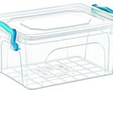 Polytime Şeffaf Kilitli Eşya Gıda Saklama Düzenleme Kabı Kutusu - Dikdörtgen - Sığ - 1 Litre