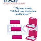 POLYWAX Ortodontik Wax 5 Adet Çilek Aromalı Ortodonti Braket Diş Teli Mumu