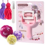 Pom Pom Maker, Püskül Yapıcı, Kabarık Top Örgü için Ponpon Yapıcı Alet Seti DIY Yün İplik Örgü El Sanatları Projesi Çocuklar ve Yetişkinler