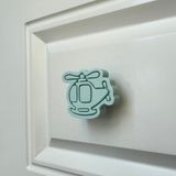 Pomerol Mavi Helikopter Dolap Kulpu - Polyester Malzeme ile Eğlenceli Tasarım 5 cm x 4.1 cm