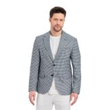 Pomfetti Erkek Lacivert Kazayağı Desenli Slim Fit Blazer Ceket Lacivert 52