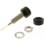 Pomona 4005-0 Tel Sarılmış Terminalli Pirinç Yalıtımlı Muz Jakı, 1,25" Uzunluk, Siyah (10'Lu Paket)