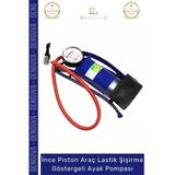 #Pompa Metal Sağlam Hava Basınçlı İnce Piston Araç Lastik Şişirme Göstergeli Ayak Pompası