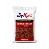 Pomza Taşı Kırmızı 5-15 Mm Saksı Bahçe Drenaj Malzemesi 10 Litre