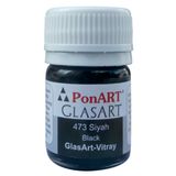 Ponart Glass Art 20 ml Siyah Cam Boyası