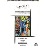 Ponart Kosida Painiting & Drawing Blok Çok Amaçlı Resim Defteri 180 gr 35 x 50 cm 15 Yaprak Grenli Kağıt KHM-20-181