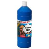 Ponart School Paint Tempera Guaj Boya 1000 ml. PSP-2211 K.MAVİ