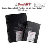 Ponart Sketch Book Yandan 100 gr Spiralli Çizim Defteri