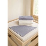 Ponchik %100 Pamuk 10’lu Gri–Krem 4 Katlı Müslin Bebek Ağız Mendili 25 x 25 cm Yumuşak, Emici