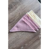 Ponchik % 100 Pamuk 4 Katlı Müslin Bebek Ağız Mendili – 25×25 cm – (Pudra Pembe & Krem)