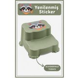 Ponçik Store Çocuklar Için Kaydırmaz, Çift Basamaklı Tabure - Banyo ve Lavabo Katlı Yükseltici - Yeşil